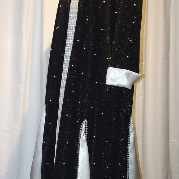 New Black and White Evening Stretchy Custom Made Dress in Chanel Style - Picture 5 of 6